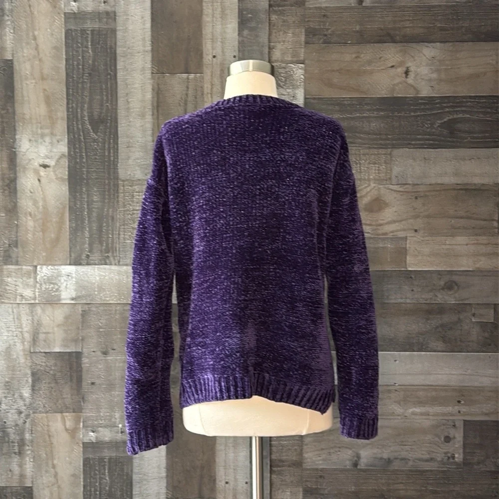 The Children’s Place purple sweater girls size 16 sparkly fleece girlhoodcore